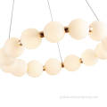Luxury Modern Chandeliers Pearl necklace opal glass ring Chandelier Manufactory